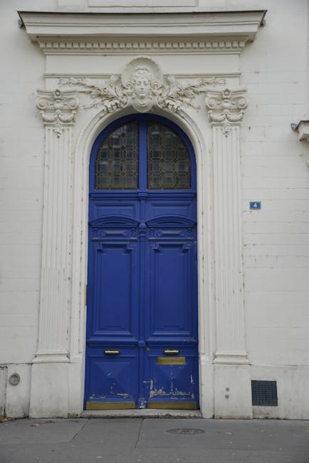 Ornate blue door